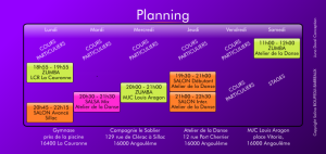 16 danse planning